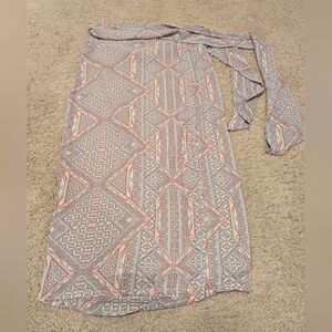 Dress Forum Geometric Patterned Wrap Skirt
